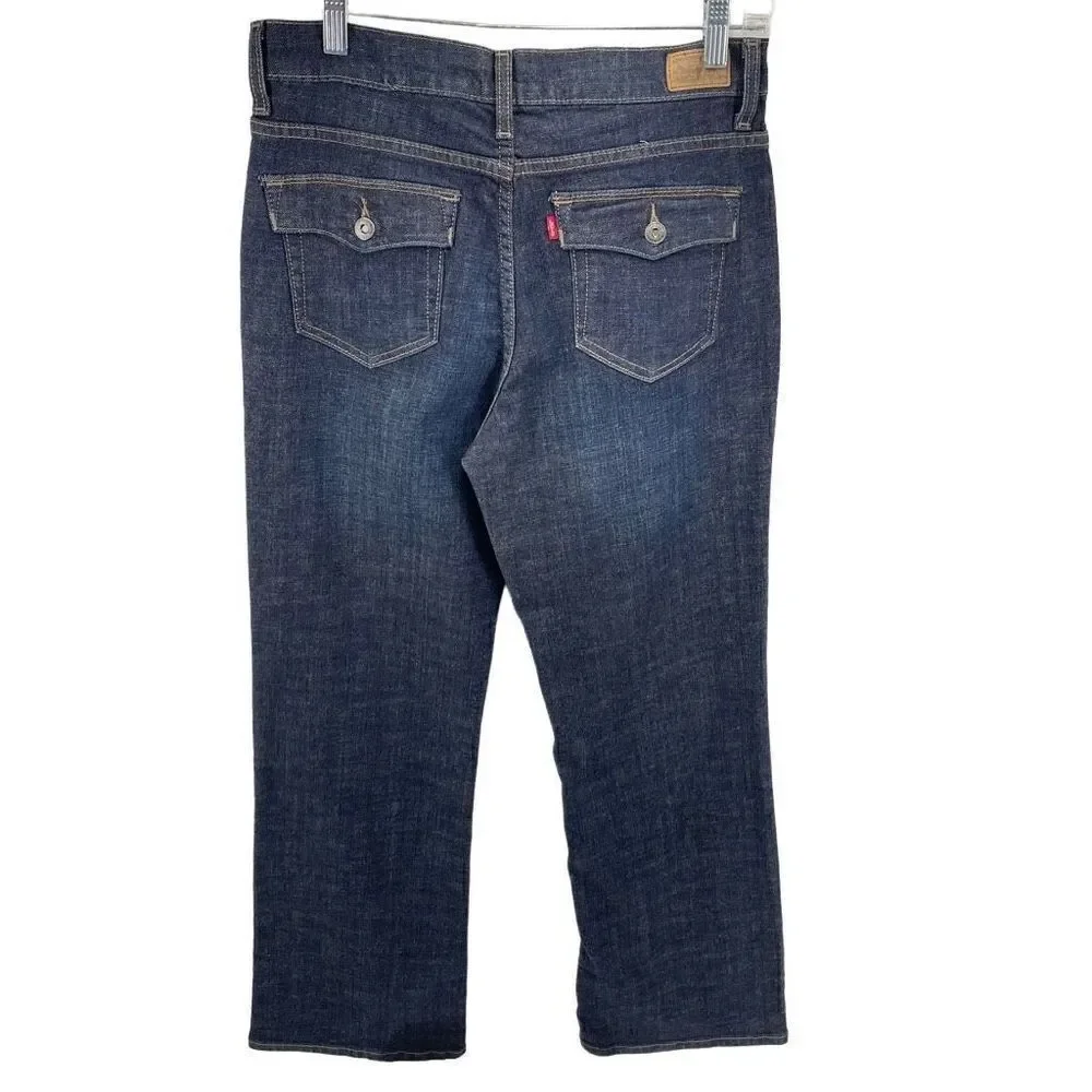 Levi's Womens Bootcut 512 Jeans Perfectly Slimming Denim Stretch Blue 12 Medium